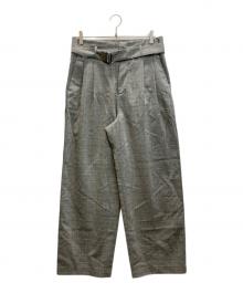 YOKE（ヨーク）の古着「HI WAIST BELTED TROUSERS」｜グレー