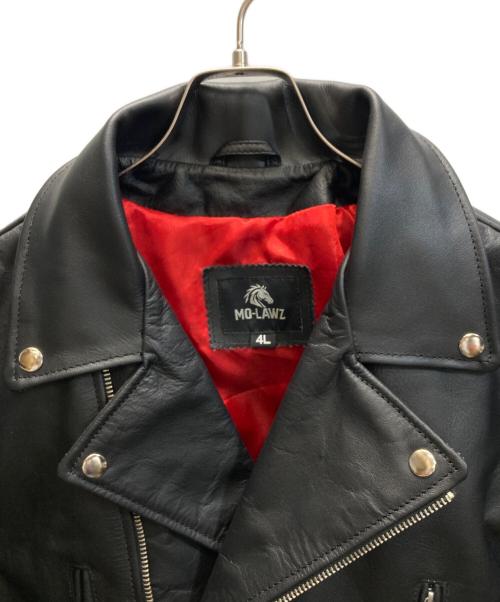 MO-LAWS（モローズ）MO-LAWS (モローズ) バッファローレザーライダースジャケット ブラック サイズ:SIZE 4Lの古着・服飾アイテム