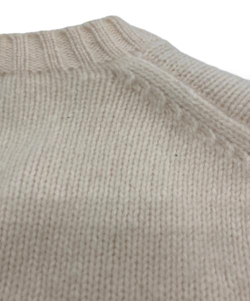 POLO RALPH LAUREN（ポロ・ラルフローレン）POLO RALPH LAUREN (ポロ・ラルフローレン) ポロベア刺繍ニット ベージュ×レッド サイズ:Mの古着・服飾アイテム