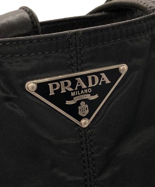PRADA（プラダ）PRADA (プラダ) レザーハンドル ナイロントートバッグ ブラック サイズ:下記参照の古着・服飾アイテム