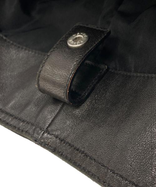 PRADA（プラダ）PRADA (プラダ) レザーハンドル ナイロントートバッグ ブラック サイズ:下記参照の古着・服飾アイテム