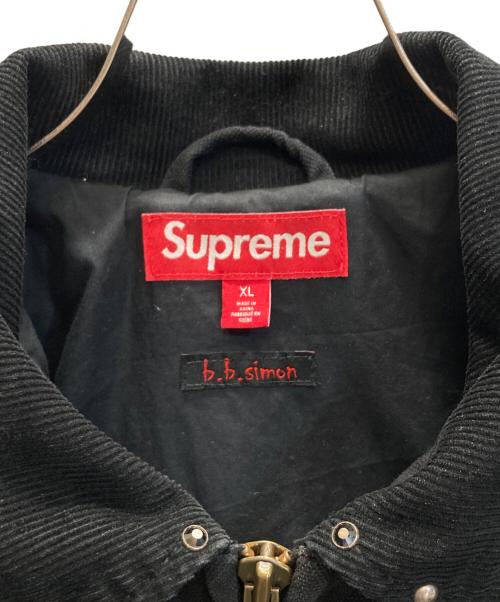 SUPREME（シュプリーム）Supreme (シュプリーム) b.b.simon (ビービーサイモン) QUILTED WORK JACKET キルテッドワークジャケット ブラック サイズ:SIZE XLの古着・服飾アイテム