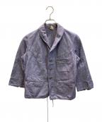 45rpm45アールピーエム）の古着「リネン混 インディゴ染め ダンガリージャケット」｜インディゴ