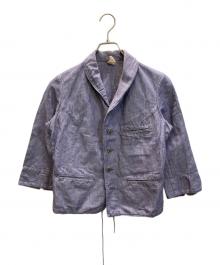 45rpm（45アールピーエム）の古着「リネン混 インディゴ染め ダンガリージャケット」｜インディゴ