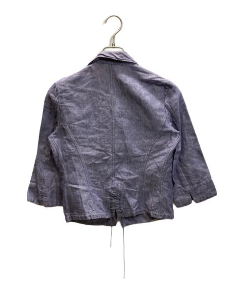 45rpm（45アールピーエム）45rpm (45アールピーエム) リネン混 インディゴ染め ダンガリージャケット インディゴ サイズ:SIZE 2の古着・服飾アイテム