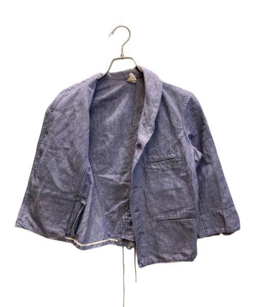 45rpm（45アールピーエム）45rpm (45アールピーエム) リネン混 インディゴ染め ダンガリージャケット インディゴ サイズ:SIZE 2の古着・服飾アイテム