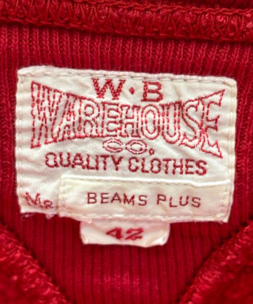 WAREHOUSE（ウエアハウス）WAREHOUSE (ウエアハウス) BEAMS PLUS (ビームスプラス) 別注 両V スウェット レッド サイズ:SIZE 42の古着・服飾アイテム