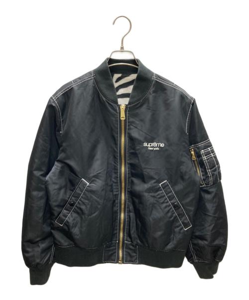 SUPREME（シュプリーム）Supreme (シュプリーム) Contrast Stitch Reversible MA-1 Jacket ブラック×ホワイト サイズ:Sの古着・服飾アイテム