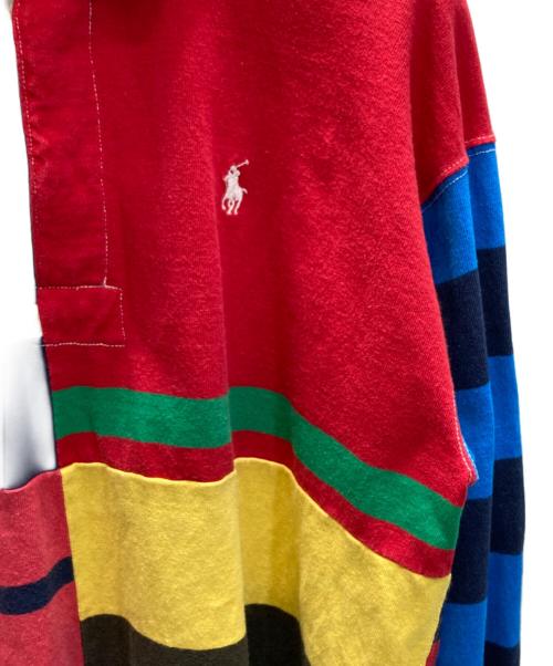 POLO RALPH LAUREN（ポロ・ラルフローレン）POLO RALPH LAUREN (ポロ・ラルフローレン) パッチワークボーダーポロシャツ マルチカラー サイズ:SIZE Sの古着・服飾アイテム