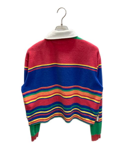 POLO RALPH LAUREN（ポロ・ラルフローレン）POLO RALPH LAUREN (ポロ・ラルフローレン) パイルボーダークロップドポロシャツ マルチカラー サイズ:SIZE XSの古着・服飾アイテム