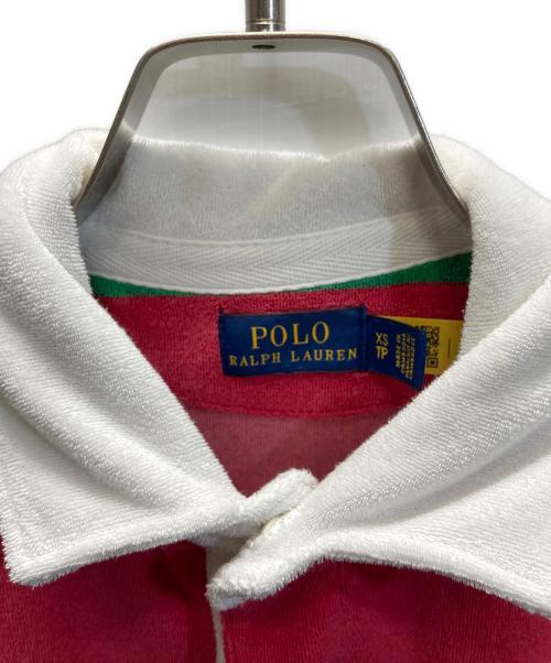POLO RALPH LAUREN（ポロ・ラルフローレン）POLO RALPH LAUREN (ポロ・ラルフローレン) パイルボーダークロップドポロシャツ マルチカラー サイズ:SIZE XSの古着・服飾アイテム