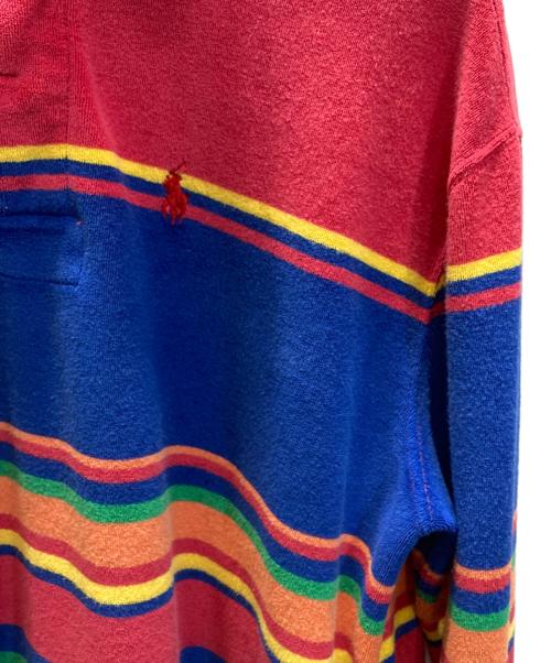 POLO RALPH LAUREN（ポロ・ラルフローレン）POLO RALPH LAUREN (ポロ・ラルフローレン) パイルボーダークロップドポロシャツ マルチカラー サイズ:SIZE XSの古着・服飾アイテム