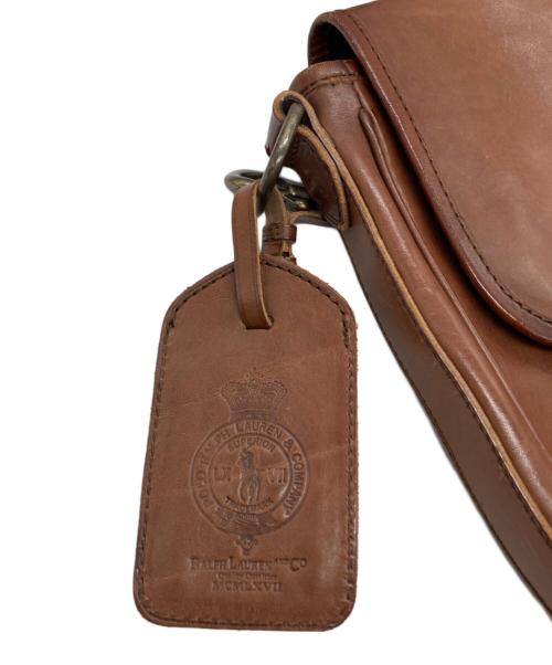 POLO RALPH LAUREN（ポロ・ラルフローレン）POLO RALPH LAUREN (ポロ・ラルフローレン) オールレザー フラップショルダーバッグ ブラウン サイズ:下記参照の古着・服飾アイテム