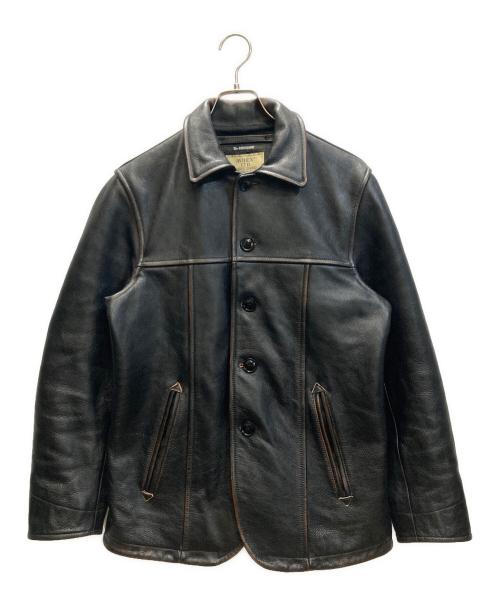 AVIREX（アヴィレックス）AVIREX (アヴィレックス) COWHIDE CARCOAT VINTAGE FINISH ブラック サイズ:SIZE Mの古着・服飾アイテム