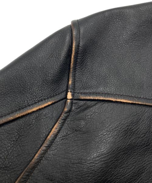 AVIREX（アヴィレックス）AVIREX (アヴィレックス) COWHIDE CARCOAT VINTAGE FINISH ブラック サイズ:SIZE Mの古着・服飾アイテム