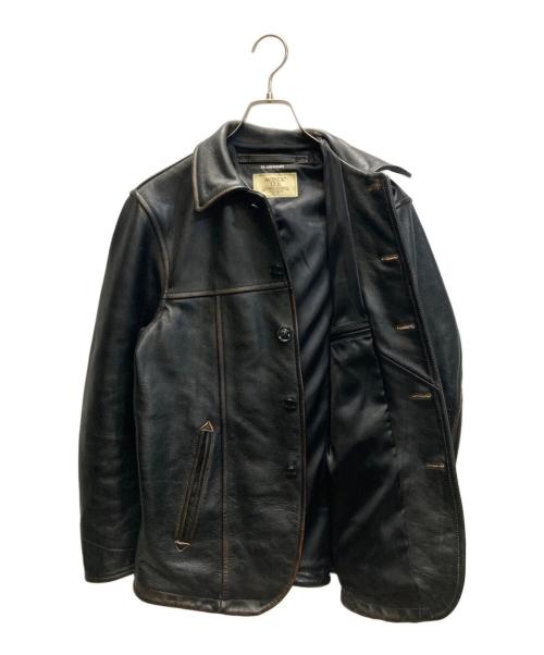 AVIREX（アヴィレックス）AVIREX (アヴィレックス) COWHIDE CARCOAT VINTAGE FINISH ブラック サイズ:SIZE Mの古着・服飾アイテム