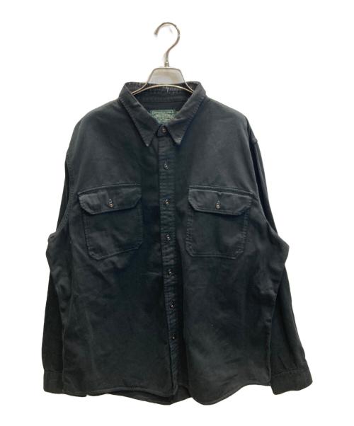 POLO COUNTRY（ポロカントリー）POLO COUNTRY (ポロカントリー) リペア加工ワークシャツ ブラック サイズ:SIZE XLの古着・服飾アイテム