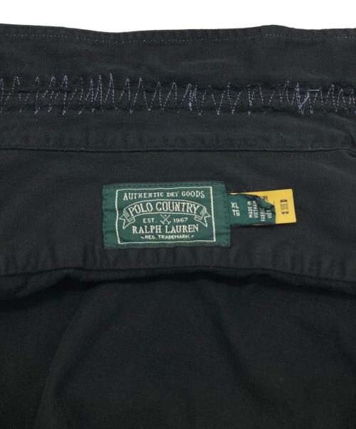 POLO COUNTRY（ポロカントリー）POLO COUNTRY (ポロカントリー) リペア加工ワークシャツ ブラック サイズ:SIZE XLの古着・服飾アイテム