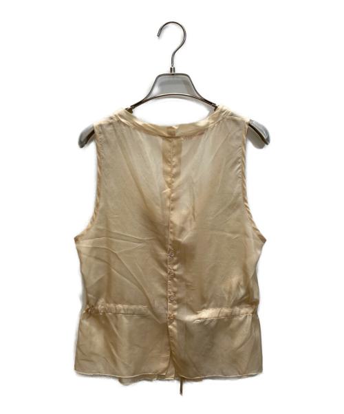 PRADA（プラダ）PRADA (プラダ) シルクノースリーブブラウス ベージュ サイズ:40の古着・服飾アイテム