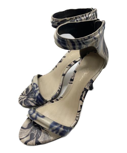 3.1 phillip lim（スリーワンフィリップリム）3.1 phillip lim (スリーワンフィリップリム) ヒールサンダル ホワイト×ブルー サイズ:37の古着・服飾アイテム