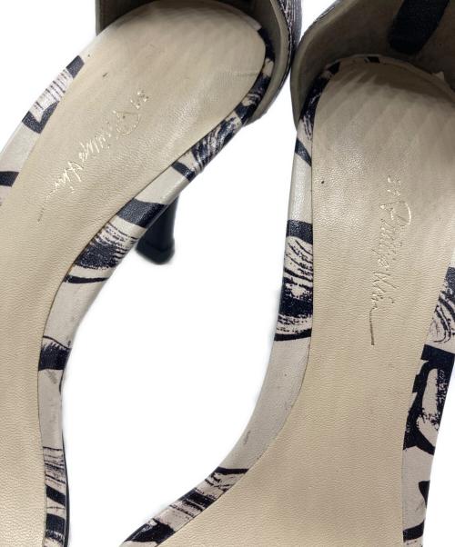 3.1 phillip lim（スリーワンフィリップリム）3.1 phillip lim (スリーワンフィリップリム) ヒールサンダル ホワイト×ブルー サイズ:37の古着・服飾アイテム