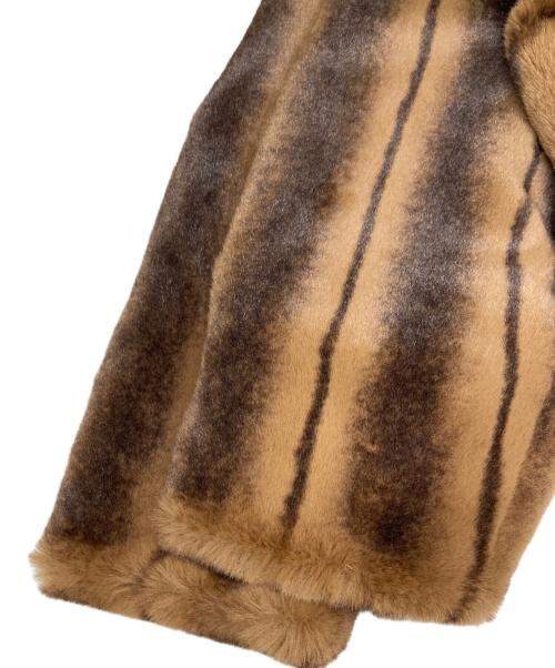 moussy（マウジー）moussy (マウジー) FAUX FUR スタンドカラージャケット ブラウン サイズ:size  FREE 未使用品の古着・服飾アイテム