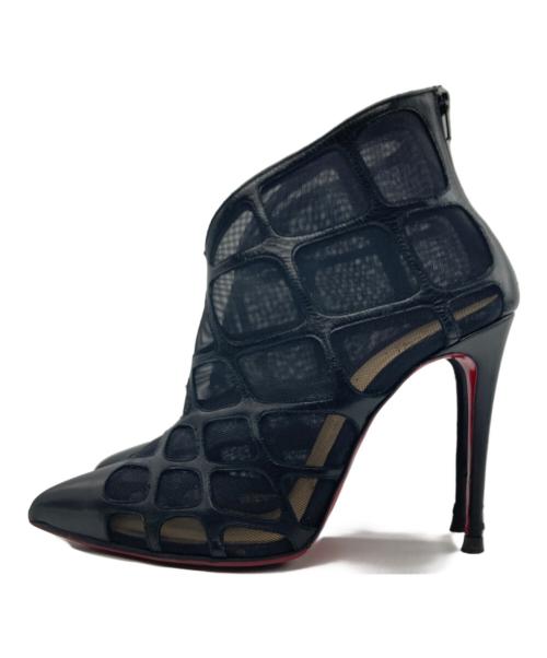 Christian Louboutin（クリスチャン・ルブタン）Christian Louboutin (クリスチャン・ルブタン) メッシュ ヒール ブーティー ブラック サイズ:SIZE 36 1/2の古着・服飾アイテム