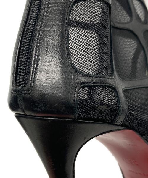 Christian Louboutin（クリスチャン・ルブタン）Christian Louboutin (クリスチャン・ルブタン) メッシュ ヒール ブーティー ブラック サイズ:SIZE 36 1/2の古着・服飾アイテム
