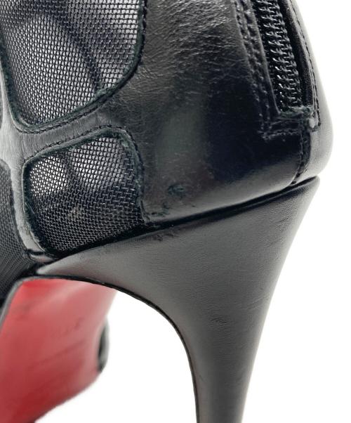 Christian Louboutin（クリスチャン・ルブタン）Christian Louboutin (クリスチャン・ルブタン) メッシュ ヒール ブーティー ブラック サイズ:SIZE 36 1/2の古着・服飾アイテム