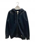 DIESELディーゼル）の古着「ジップアップパーカー」｜ブラック