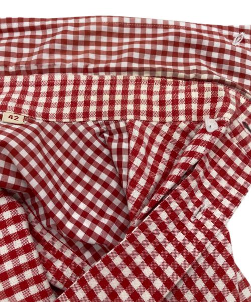 BARACUTA（バラクータ）BARACUTA (バラクータ) チェックシャツ レッド×ホワイト サイズ:SIZE 42の古着・服飾アイテム