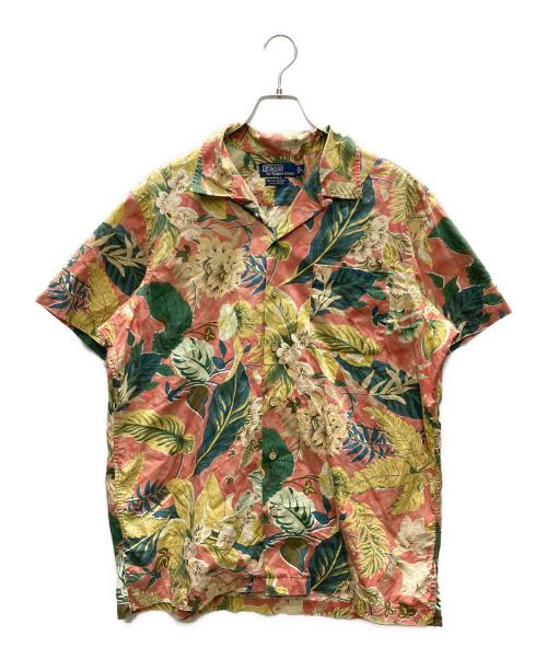 POLO RALPH LAUREN（ポロ・ラルフローレン）POLO RALPH LAUREN (ポロ・ラルフローレン) アロハシャツ ピンク×イエロー サイズ:SIZE Lの古着・服飾アイテム