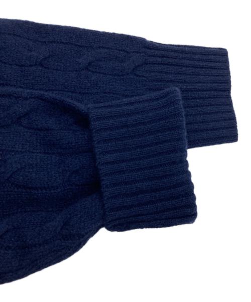 POLO RALPH LAUREN（ポロ・ラルフローレン）POLO RALPH LAUREN (ポロ・ラルフローレン) カシミヤ混ケーブルニット ネイビー サイズ:L 未使用品の古着・服飾アイテム