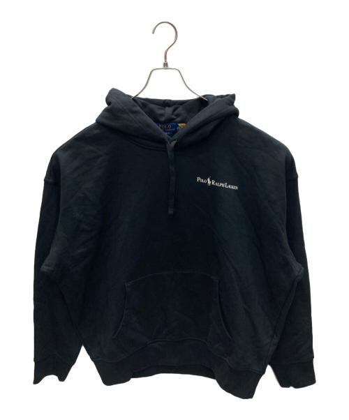 POLO RALPH LAUREN（ポロ・ラルフローレン）POLO RALPH LAUREN (ポロ・ラルフローレン) リラックスド フィット ロゴ フリース フーディ ネイビー サイズ:Lの古着・服飾アイテム