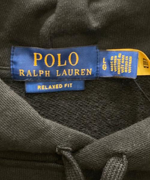 POLO RALPH LAUREN（ポロ・ラルフローレン）POLO RALPH LAUREN (ポロ・ラルフローレン) リラックスド フィット ロゴ フリース フーディ ネイビー サイズ:Lの古着・服飾アイテム