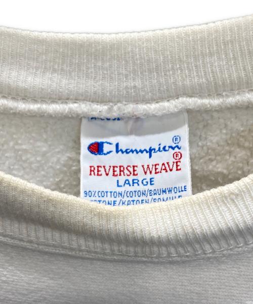 Champion REVERSE WEAVE（チャンピオン リバース ウィーブ）Champion REVERSE WEAVE (チャンピオン リバース ウィーブ) クルーネックスウェット ホワイト サイズ:SIZE Lの古着・服飾アイテム