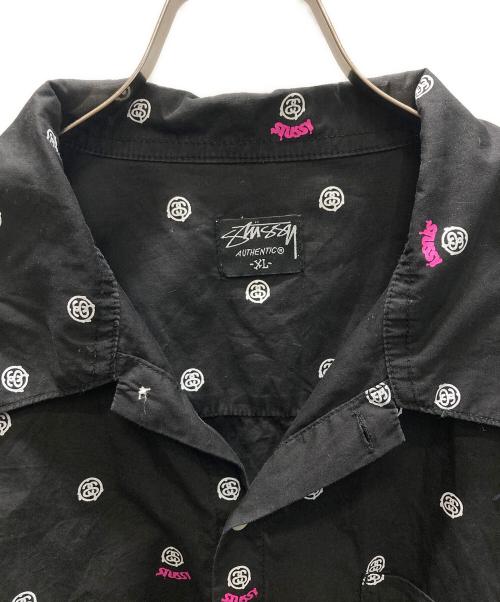 stussy（ステューシー）stussy (ステューシー) 総柄シャツ ブラック サイズ:SIZE XLの古着・服飾アイテム