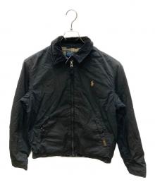 POLO RALPH LAUREN（ポロ・ラルフローレン）の古着「襟コーデュロイスウィングトップ」｜ブラック
