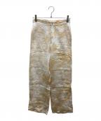 KiiRAキーラ）の古着「Linen Uneven Dyeing Pants　リネンムラ染めパンツ」｜ベージュ