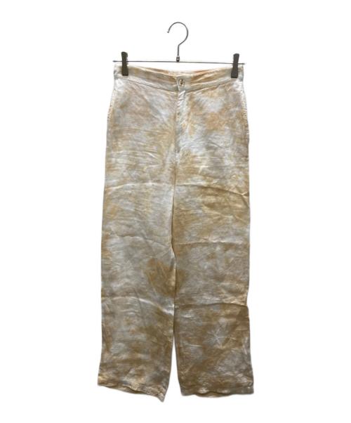 KiiRA（キーラ）KiiRA (キーラ) Linen Uneven Dyeing Pants　リネンムラ染めパンツ ベージュ サイズ:Sの古着・服飾アイテム
