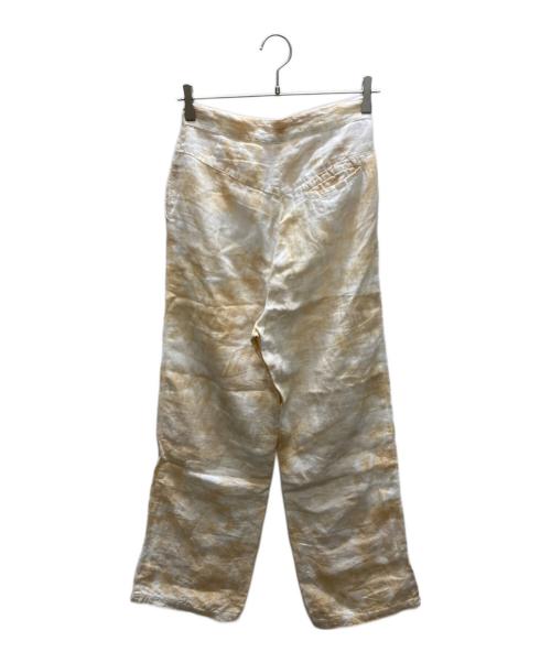 KiiRA（キーラ）KiiRA (キーラ) Linen Uneven Dyeing Pants　リネンムラ染めパンツ ベージュ サイズ:Sの古着・服飾アイテム