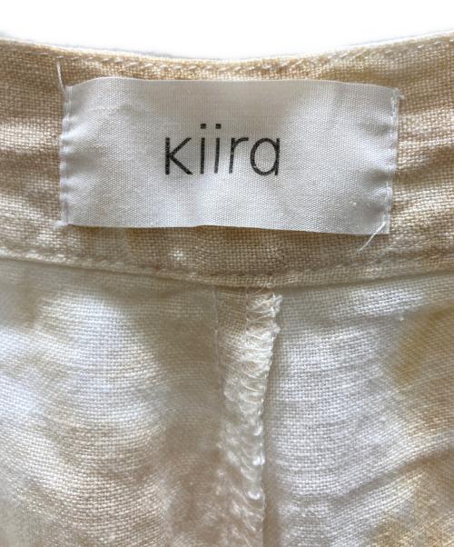 KiiRA（キーラ）KiiRA (キーラ) Linen Uneven Dyeing Pants　リネンムラ染めパンツ ベージュ サイズ:Sの古着・服飾アイテム