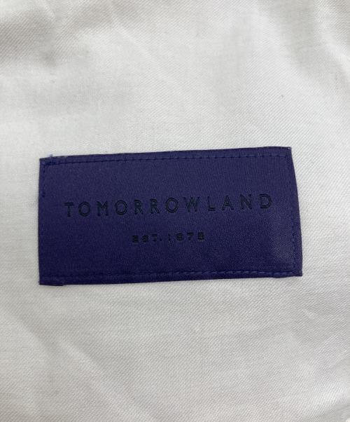 TOMORROW LAND（トゥモローランド）TOMORROW LAND (トゥモローランド) シルク グレンチェック 1プリーツテーパードパンツ グレー サイズ:46の古着・服飾アイテム