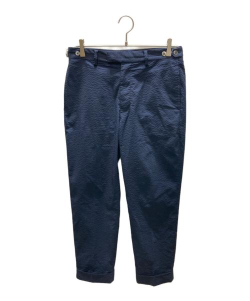 BEAMS PLUS（ビームスプラス）BEAMS PLUS (ビームスプラス) IVY Trousers Ankle Cut COOLMAX (R) Seersucker ネイビー サイズ:SIZE Mの古着・服飾アイテム