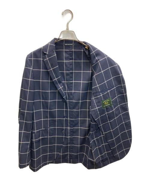 green label relaxing（グリーンレーベルリラクシング）green label relaxing (グリーンレーベルリラクシング) Kangaroo Island WOOL COOL SUIT ネイビー サイズ:44の古着・服飾アイテム