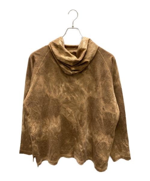 INNAT（インアット）INNAT (インアット) WOOL TIE-DYE HOODIE ブラウン サイズ:SIZE 2の古着・服飾アイテム