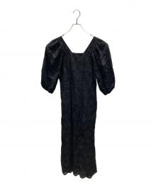 ne quittez pas（ヌキテパ）の古着「Cotton Voile Dot Hemla Dress」｜ブラック