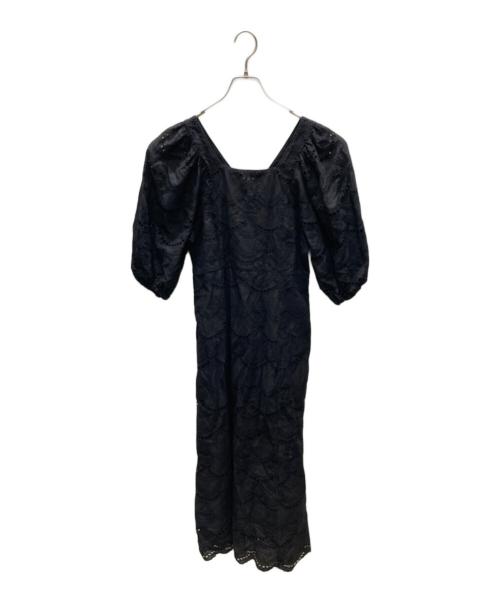 ne quittez pas（ヌキテパ）ne quittez pas (ヌキテパ) Cotton Voile Dot Hemla Dress ブラック サイズ:下記参照の古着・服飾アイテム