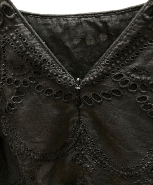 ne quittez pas（ヌキテパ）ne quittez pas (ヌキテパ) Cotton Voile Dot Hemla Dress ブラック サイズ:下記参照の古着・服飾アイテム