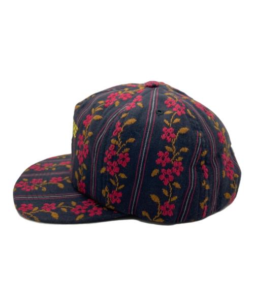 SUPREME（シュプリーム）SUPREME (シュプリーム) Flower Jacquard 5-panel Cap ブラック×レッド サイズ:下記参照の古着・服飾アイテム